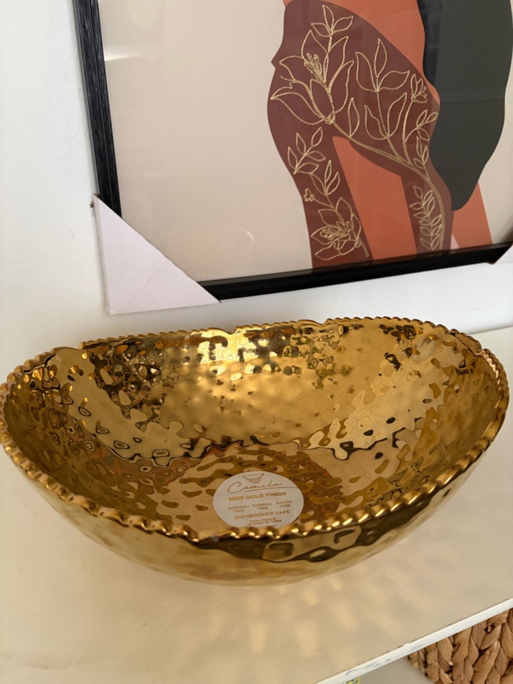 Pampa Bay golden millennium large oval glass baking dish bowl